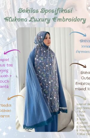 MUKENA UZBEKISTAN LUXURY EMBROIDERY DALANOVA